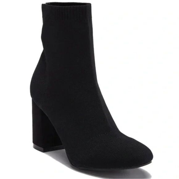 NIB Women's MIA Natascha Stretch Block Heel Black Booties 7.5 - Picture 2 of 8
